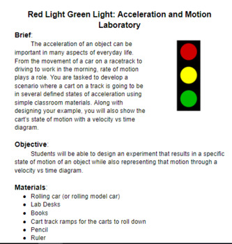 Light Green Light: Acceleration and Laboratory | TPT