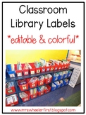 First Grade Classroom Library Labels