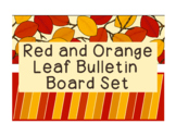 Red Orange Leaf Leaves Bulletin Board Border Set PDF Gold Yellow