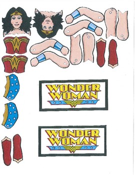 Red Pants Writing: Wonder Woman Visual Art Sequence & Worksheets