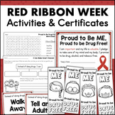 Red Ribbon Week Coloring Pledge Bookmarks Activities 1st 2