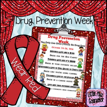 Preview of Drug Prevention Week Flyer Editable