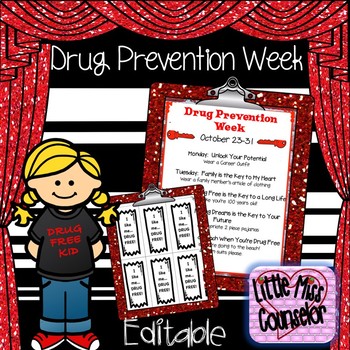 Preview of Drug Prevention Week Editable