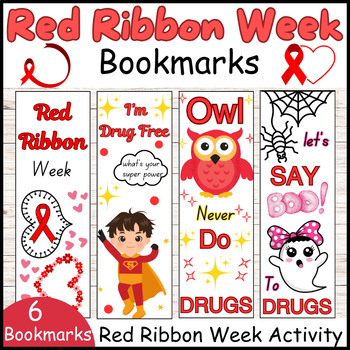 Red Ribbon Week Reading Bookmarks – Just Say No, Red Ribbon Week Bookmarks