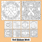 Red Ribbon Week 2023 Coloring Pages Math Craft Pop Art Act