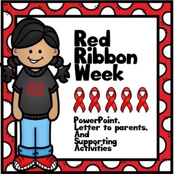 Preview of Red Ribbon Week  Bundle-PowerPoint, Printables, & Letter w Themes