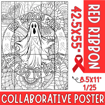 Red Ribbon Week : Bulletin Board ideas Collaborative poster Coloring Pages