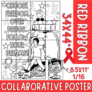Preview of Red Ribbon Week Collaborative Poster Art : follow your dreams!  | Bulletin board