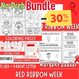 Red Ribbon Week Bundle-PowerPoint, Printables, Letter, Fly