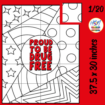 Preview of Red Ribbon Week Collaborative Poster Art, Proud to be Drug Free Bulletin board