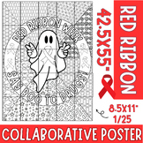 Red Ribbon Week Collaborative poster Coloring Pages - Bull