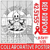 Red Ribbon Week Collaborative poster Coloring Pages : Say 