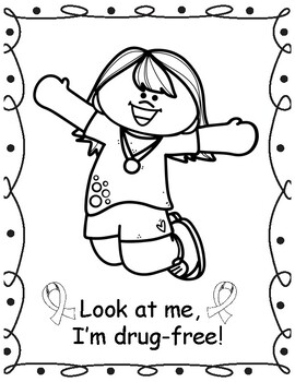 Red Ribbon Week Coloring Pages! by Miss P's PreK Pups | TpT