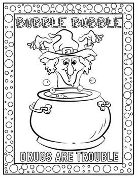 drug free halloween coloring pages