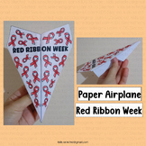 Red Ribbon Week Craft 2023 Activities Paper Airplane Templ