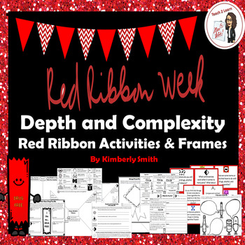 Preview of Red Ribbon Week Depth and Complexity Frames and Activities