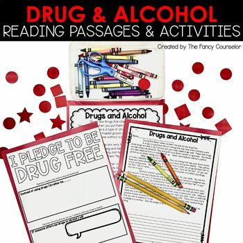 Preview of Drug and Alcohol Awareness Prevention Reading Passages Drug Free Pledge Pledges
