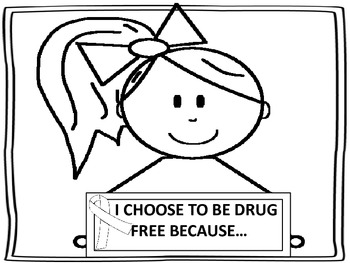 Preview of Red Ribbon Week Drug Free Kid Writing Booklet