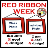 Red Ribbon Week Editable Picture Frames