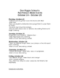 Red Ribbon Week Events Schedule