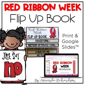 Preview of Red Ribbon Week 2023 Activities Flip Up Book