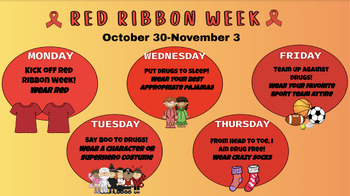Red Ribbon Week Flyer by BilingualBestie TPT