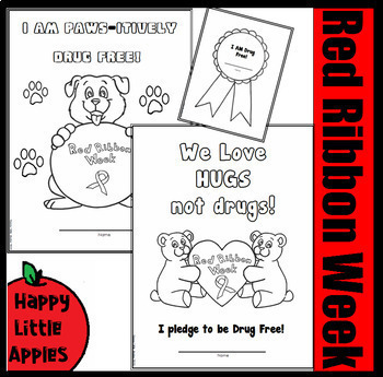 red ribbon week coloring pages