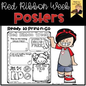 Huge 6 Feet x 6 Feet Size Drug Free School and Classroom Supplies Red Ribbon Week Autograph Poster for Students 
