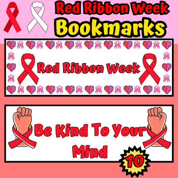 Red Ribbon Week Reading Bookmarks – Just Say No, Red Ribbon Week Bookmarks
