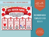 Red Ribbon Week 2023 Spirit Week Activity Flyer Printable 