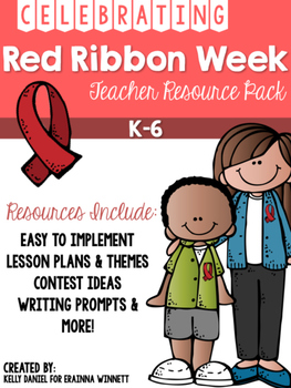 Preview of Red Ribbon Week School-Wide Print-N-Go Activity Book for Teachers and Counselors