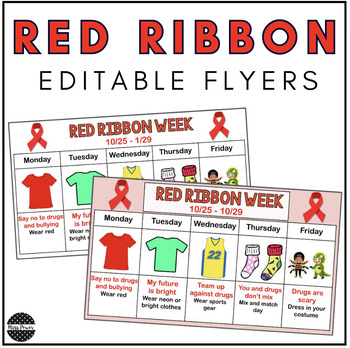 Preview of Red Ribbon Week | Spirit Week  | Google Slides Templates | October