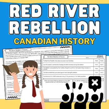 Preview of Red River Rebellion of Canada: History Informational Passage & Worksheets