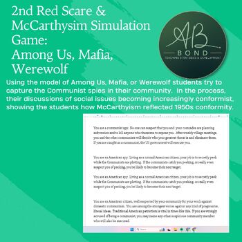 Preview of Red Scare Simulation:  Mafia/Among Us