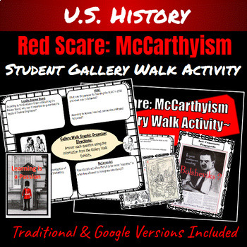 Preview of Cold War | Red Scare | McCarthyism | A Gallery Walk Student Activity