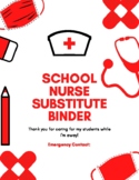 Red School Nurse Substitute Binder Dividers