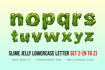Preview of Red Slime Jelly Lowercase Letter n to z