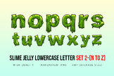 Red Slime Jelly Lowercase Letter n to z
