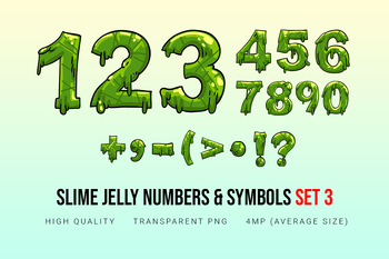 Preview of Red Slime Jelly Numbers And Symbols