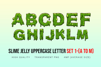 Preview of Red Slime Jelly Uppercase Letter A to M