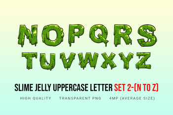 Preview of Red Slime Jelly Uppercase Letter N to Z