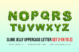 Red Slime Jelly Uppercase Letter N to Z