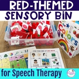 Red Theme Sensory Bin: Speech Therapy Activity