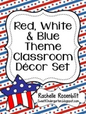 Red, White, & Blue America Theme Classroom Decor Set