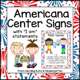 Red White & Blue Patriotic Center Signs