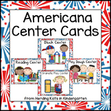 Americana Patriotic Pocket Chart Center Cards