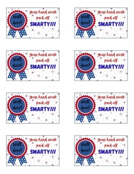 Preview of Red White & Blue Prize Tag