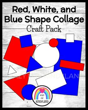 Preview of Red, White, & Blue Shape Collage: USA, Veterans, Presidents, Voting, Election