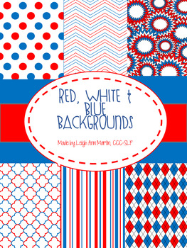 Red White And Blue Backgrounds By Leighannslp Tpt