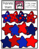 Red, White and Blue Patriotic Stars Clip Art